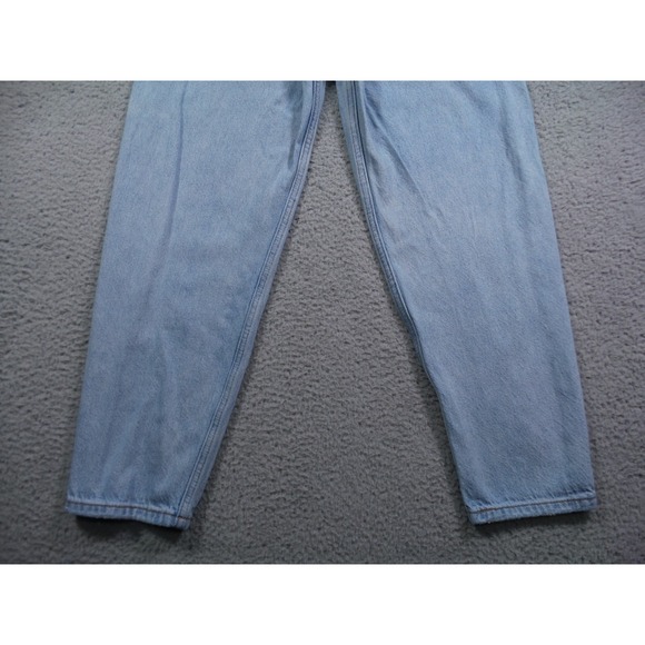 Levis Premium Womens Jeans Size 25 Blue Denim Loose Taper Crop Stretch High Rise - Picture 5 of 16